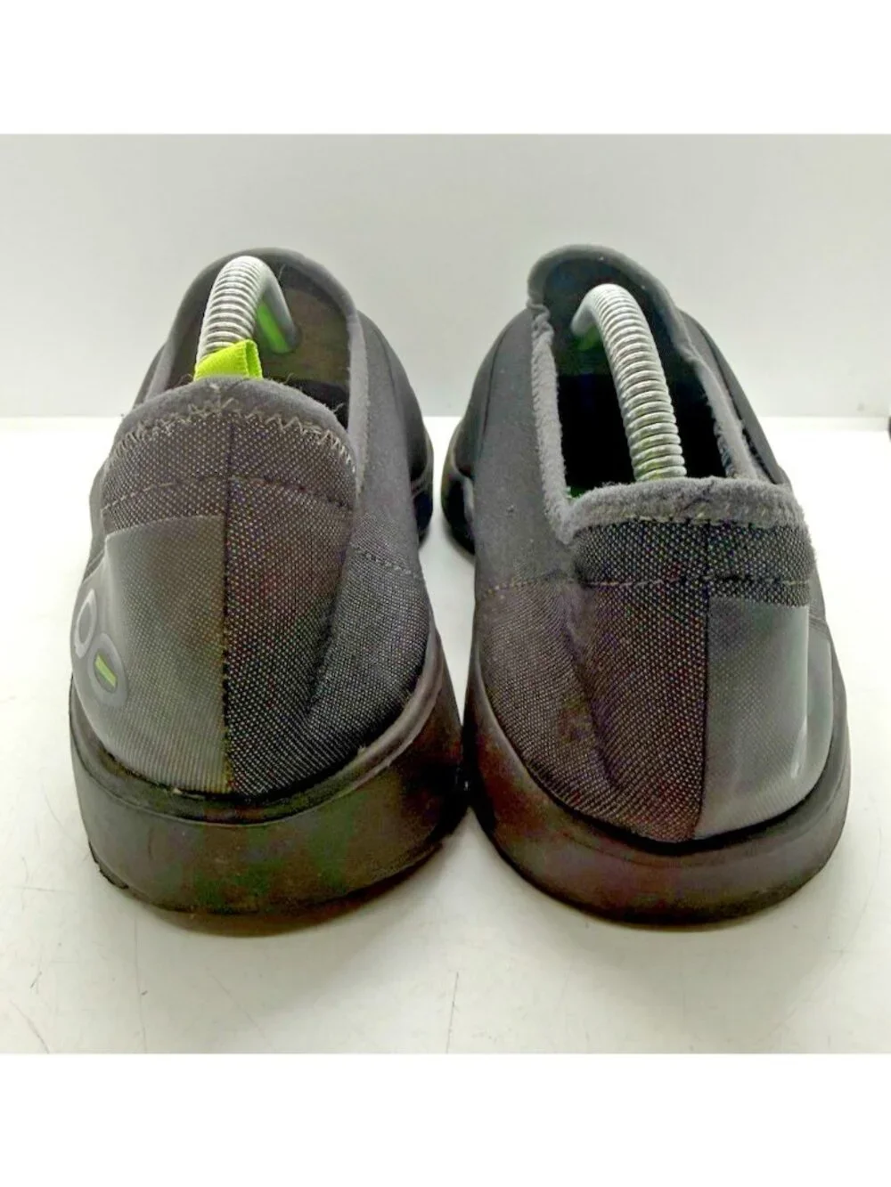 Oofos OOmg Low Eezee Women's Recovery Shoes Black Lime Green 9/40 Comfort Shoes